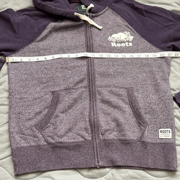 Roots Women’s Heathered Purple Zip-Up Hoodie - Picture 4 of 6